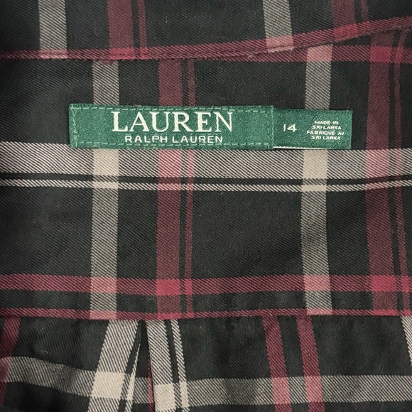 LRL Black & Red Plaid Long Sleeve Dress - Picture 4 of 6